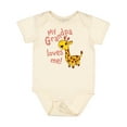thumbnail image 1 of Inktastic My Grandpa Loves Me Cute Giraffe Boys or Girls Baby Bodysuit, 1 of 5