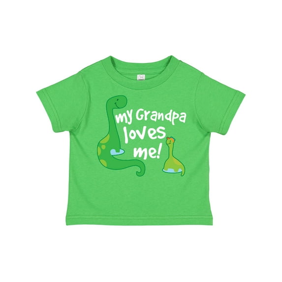 Inktastic My Grandpa Loves Me Dinosaur Boys Toddler T-Shirt