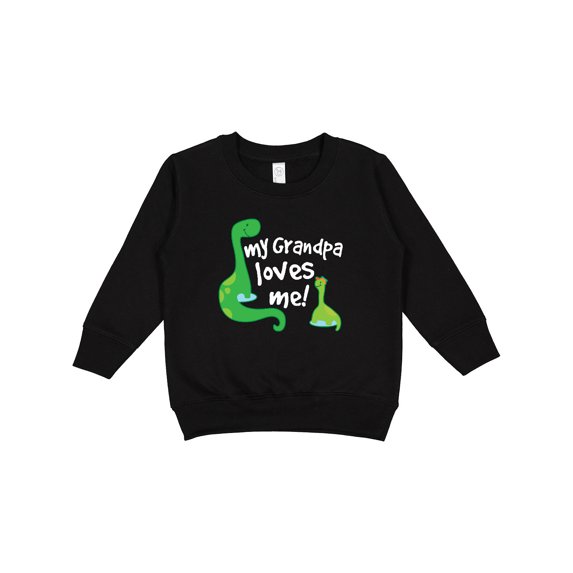 Inktastic My Grandpa Loves Me Dinosaur Toddler Sweatshirt