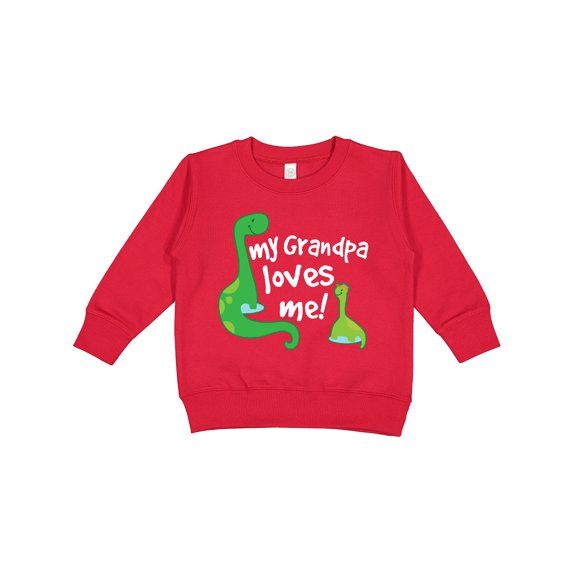 Inktastic My Grandpa Loves Me Dinosaur Toddler Sweatshirt