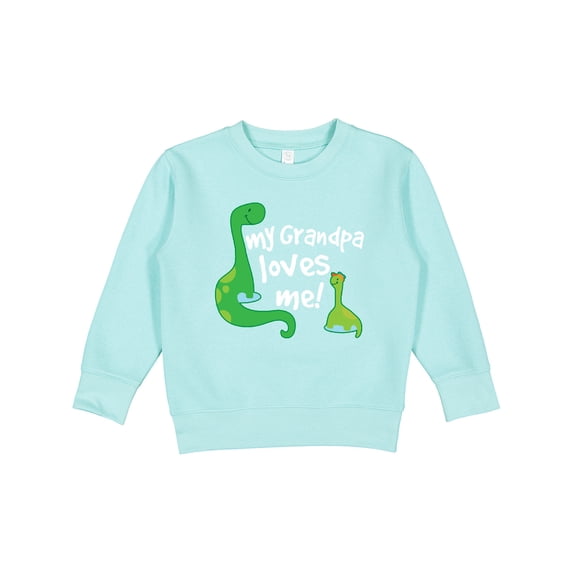 Inktastic My Grandpa Loves Me Dinosaur Toddler Sweatshirt