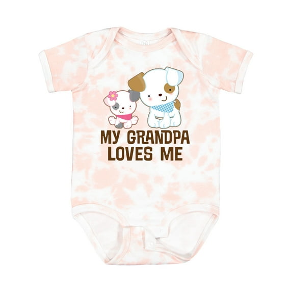 Inktastic My Grandpa Loves Me Girls Girls Baby Bodysuit