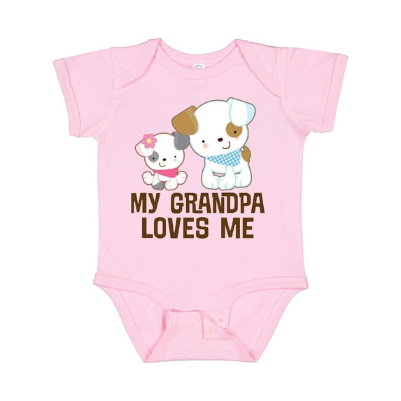 Inktastic My Grandpa Loves Me Girls Girls Baby Bodysuit
