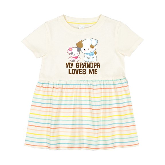 Inktastic My Grandpa Loves Me Girls Girls Baby Dress