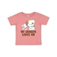 thumbnail image 1 of Inktastic My Grandpa Loves Me Girls Girls Baby T-Shirt, 1 of 5