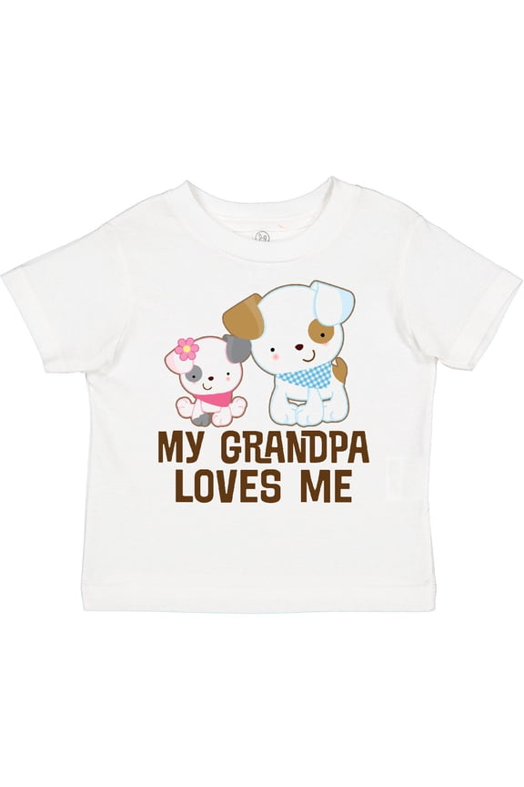 My Grandpa Loves Me Girls Girls Toddler T-Shirt