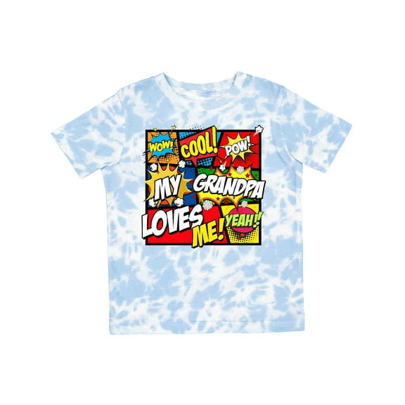 Inktastic My Grandpa Loves Me Superhero Boys or Girls Toddler T-Shirt