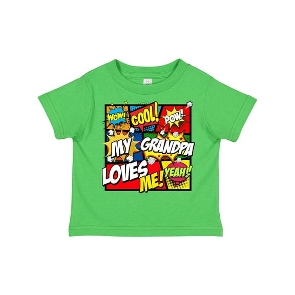 Inktastic My Grandpa Loves Me Superhero Boys or Girls Toddler T-Shirt