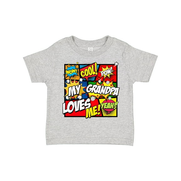 Inktastic My Grandpa Loves Me Superhero Boys or Girls Toddler T-Shirt