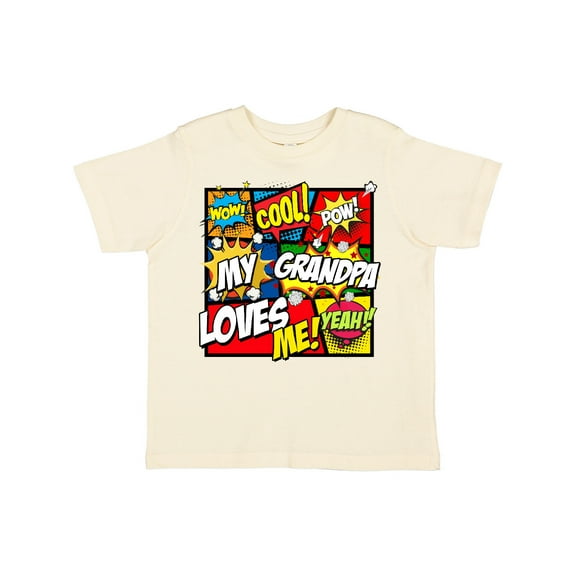 Inktastic My Grandpa Loves Me Superhero Boys or Girls Toddler T-Shirt
