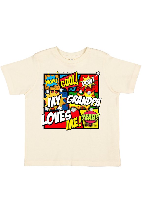 My Grandpa Loves Me Superhero Boys or Girls Toddler T-Shirt