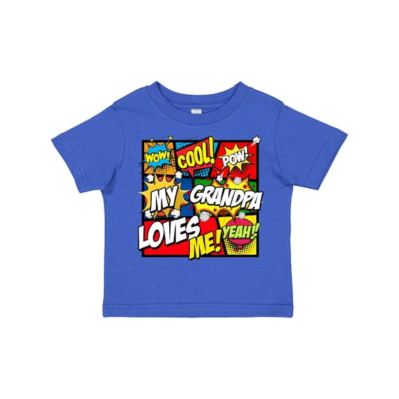 Inktastic My Grandpa Loves Me Superhero Boys or Girls Toddler T-Shirt