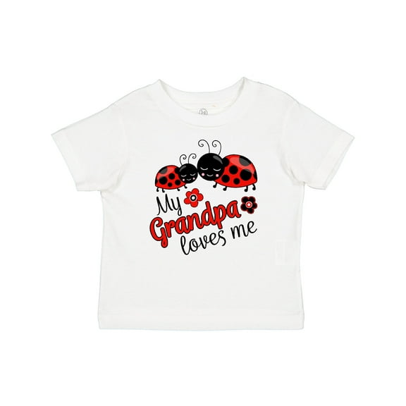 Inktastic My Grandpa Loves Me with Cute Ladybugs Boys or Girls Baby T-Shirt