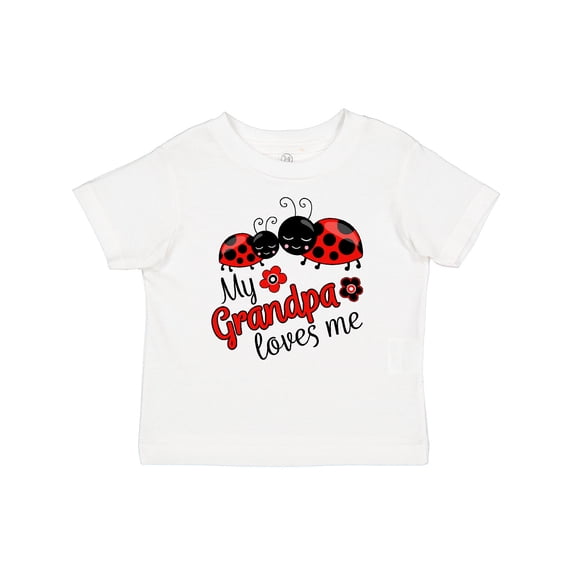 Inktastic My Grandpa Loves Me with Cute Ladybugs Boys or Girls Baby T-Shirt