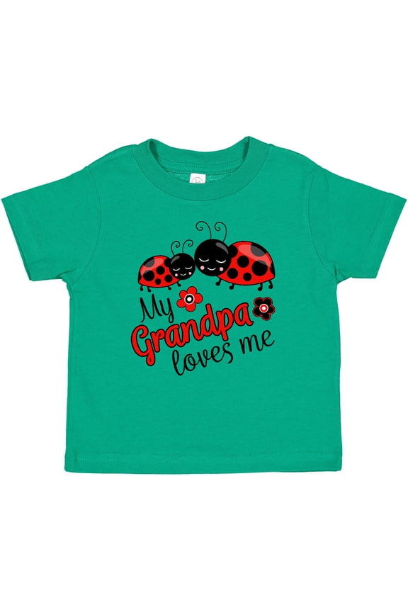My Grandpa Loves Me with Cute Ladybugs Boys or Girls Baby T-Shirt