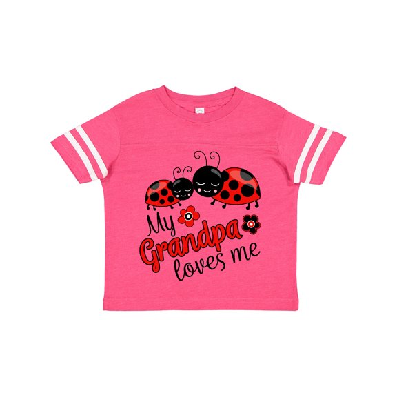 Inktastic My Grandpa Loves Me with Cute Ladybugs Boys or Girls Toddler T-Shirt