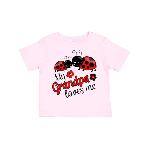Inktastic My Grandpa Loves Me with Cute Ladybugs Boys or Girls Toddler T-Shirt