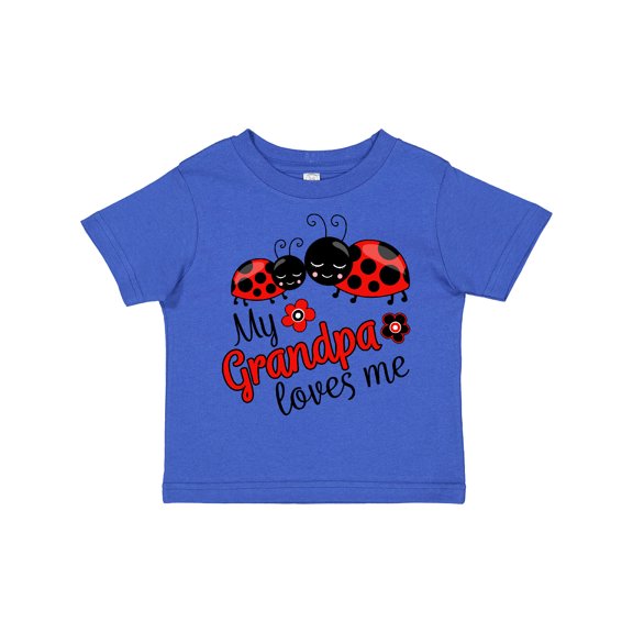 Inktastic My Grandpa Loves Me with Cute Ladybugs Boys or Girls Toddler T-Shirt