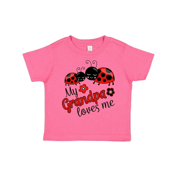 Inktastic My Grandpa Loves Me with Cute Ladybugs Boys or Girls Toddler T-Shirt
