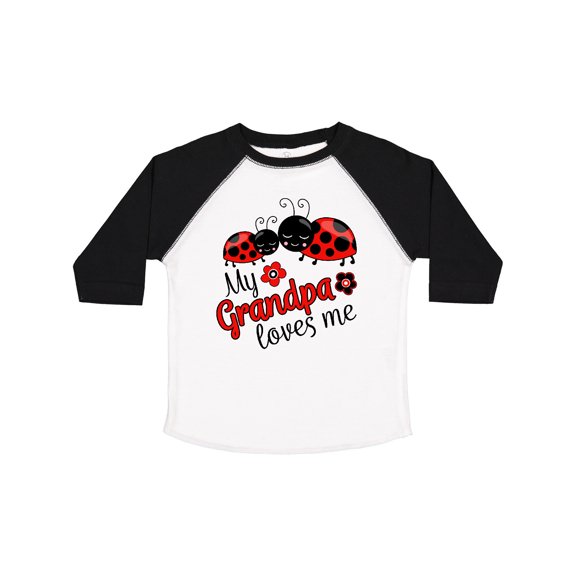 Inktastic My Grandpa Loves Me with Cute Ladybugs Boys or Girls Toddler T-Shirt