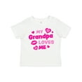 thumbnail image 1 of Inktastic My Grandpa Loves Me with Hearts and Kiss Boys or Girls Toddler T-Shirt, 1 of 5