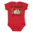 thumbnail image 1 of Inktastic My Grandpa Loves Me with Sloth and Hearts Boys or Girls Baby Bodysuit, 1 of 5