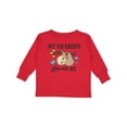 thumbnail image 1 of Inktastic My Grandpa Loves Me with Sloth and Hearts Boys or Girls Long Sleeve Toddler T-Shirt, 1 of 5