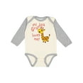 thumbnail image 1 of Inktastic My Grandpa Loves me- cute giraffe Boys or Girls Long Sleeve Baby Bodysuit, 1 of 5