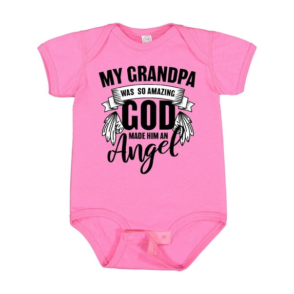 Inktastic My Grandpa Was So Amazing God Made Him an Angel Boys or Girls Baby Bodysuit