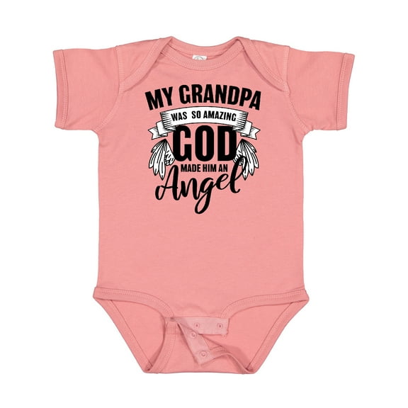 Inktastic My Grandpa Was So Amazing God Made Him an Angel Boys or Girls Baby Bodysuit