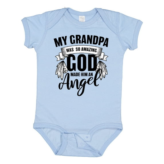 Inktastic My Grandpa Was So Amazing God Made Him an Angel Boys or Girls Baby Bodysuit