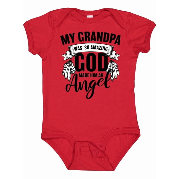 Inktastic My Grandpa Was So Amazing God Made Him an Angel Boys or Girls Baby Bodysuit