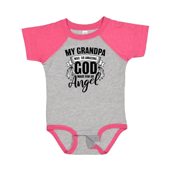 Inktastic My Grandpa Was So Amazing God Made Him an Angel Boys or Girls Baby Bodysuit