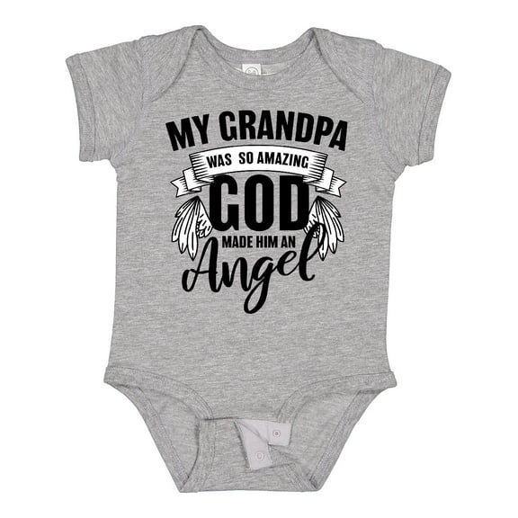 Inktastic My Grandpa Was So Amazing God Made Him an Angel Boys or Girls Baby Bodysuit