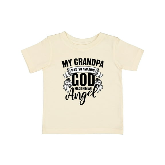 Inktastic My Grandpa Was So Amazing God Made Him an Angel Boys or Girls Baby T-Shirt
