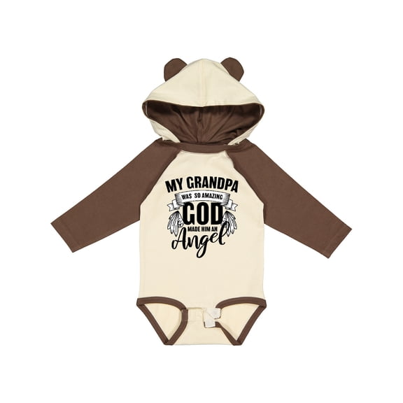 Inktastic My Grandpa Was So Amazing God Made Him an Angel Boys or Girls Long Sleeve Baby Bodysuit