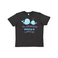 thumbnail image 1 of Inktastic My Grandpa Whale-y Loves Me Youth T-Shirt, 1 of 5