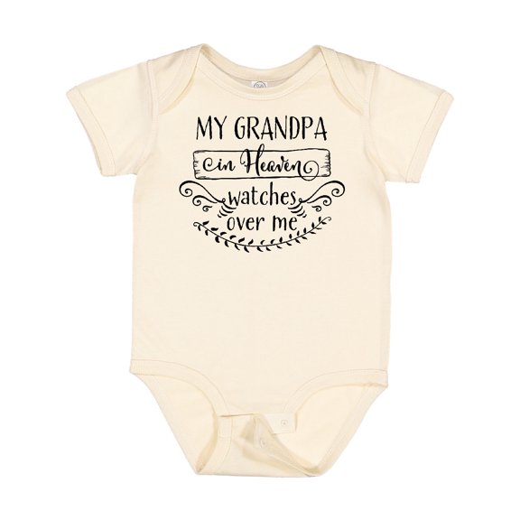Inktastic My Grandpa in Heaven Watches over Me Boys or Girls Baby Bodysuit