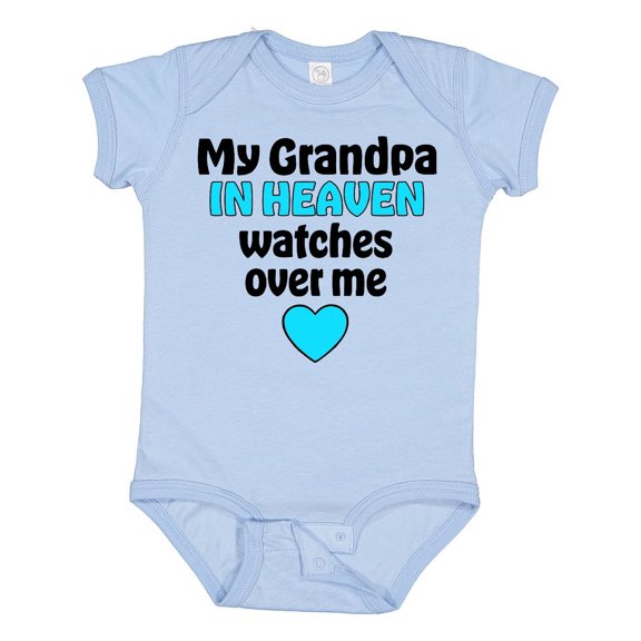 Inktastic My Grandpa in Heaven Watches over Me Boys or Girls Baby Bodysuit