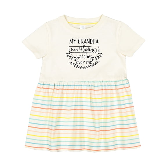 Inktastic My Grandpa in Heaven Watches over Me Girls Baby Dress