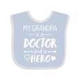 thumbnail image 1 of Inktastic My Grandpa is a Doctor and a Hero Boys or Girls Baby Bib, 1 of 4