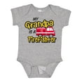 thumbnail image 1 of Inktastic My Grandpa is a Firefighter with Fire Truck Boys or Girls Baby Bodysuit, 1 of 5