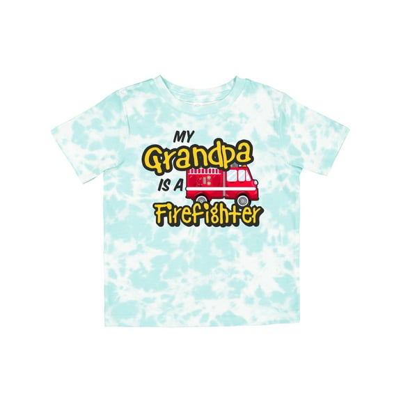 Inktastic My Grandpa is a Firefighter with Fire Truck Boys or Girls Toddler T-Shirt