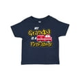thumbnail image 1 of Inktastic My Grandpa is a Firefighter with Fire Truck Boys or Girls Toddler T-Shirt, 1 of 5