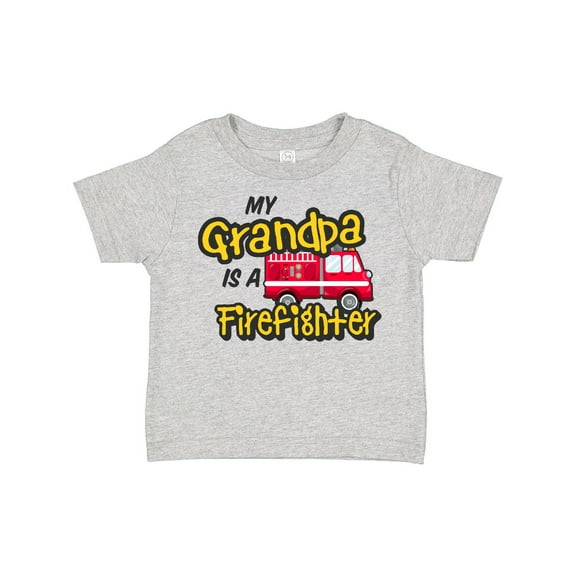 Inktastic My Grandpa is a Firefighter with Fire Truck Boys or Girls Toddler T-Shirt