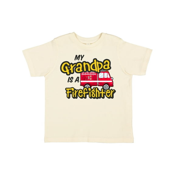 Inktastic My Grandpa is a Firefighter with Fire Truck Boys or Girls Toddler T-Shirt