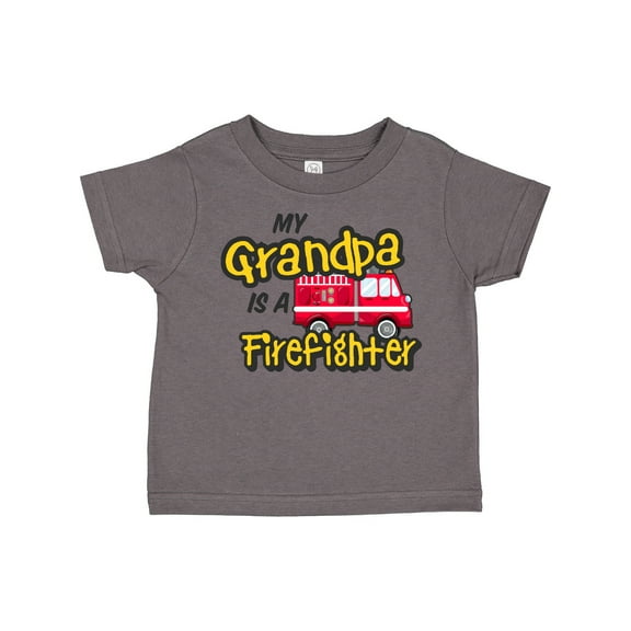 Inktastic My Grandpa is a Firefighter with Fire Truck Boys or Girls Toddler T-Shirt