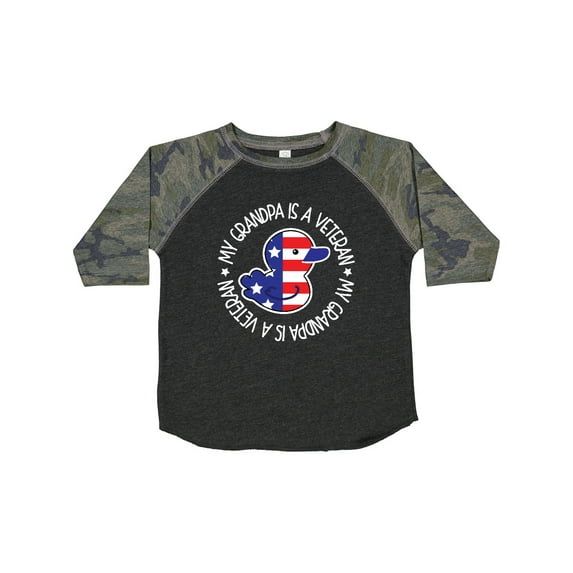 Inktastic My Grandpa is a Veteran Military Family Boys or Girls Toddler T-Shirt