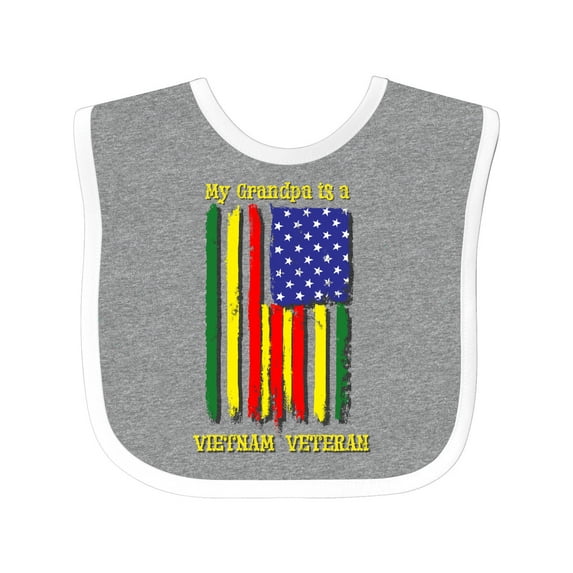 Inktastic My Grandpa is a Vietnam Veteran Boys or Girls Baby Bib