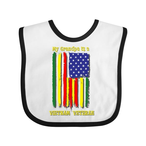 Inktastic My Grandpa is a Vietnam Veteran Boys or Girls Baby Bib